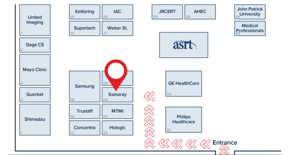 ASRT Swissray booth map